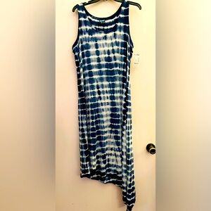 Blue and white tye die tank dress. Never worn